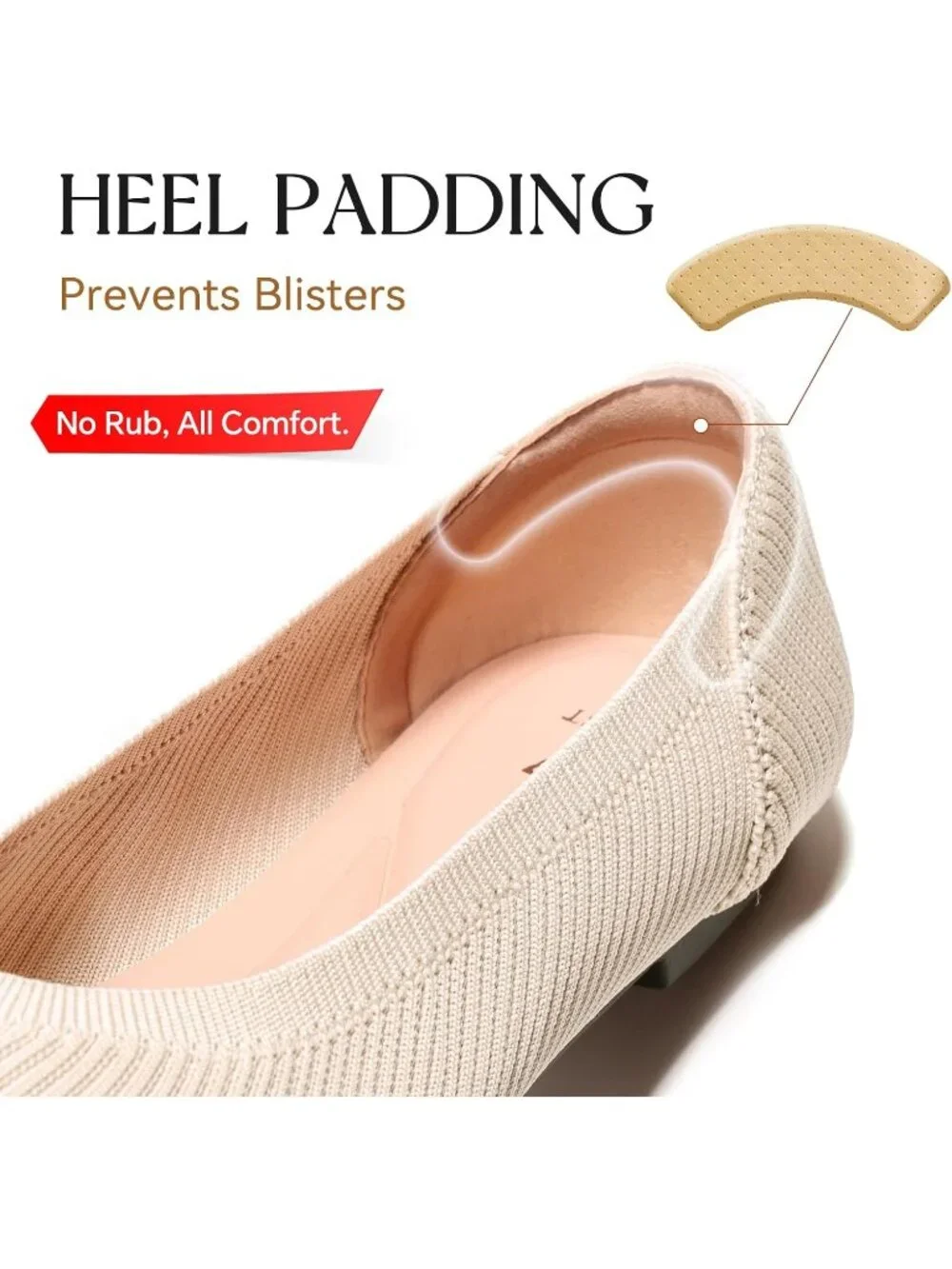 Women's Beige Pointed Toe Comfort Foldable Slip On Dressy Knit Ballet Flat Shoes